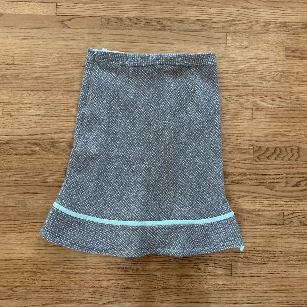 VTG Gap Tweed Wool Blend Flounce Skirt – Sage Grey Librarian Academia